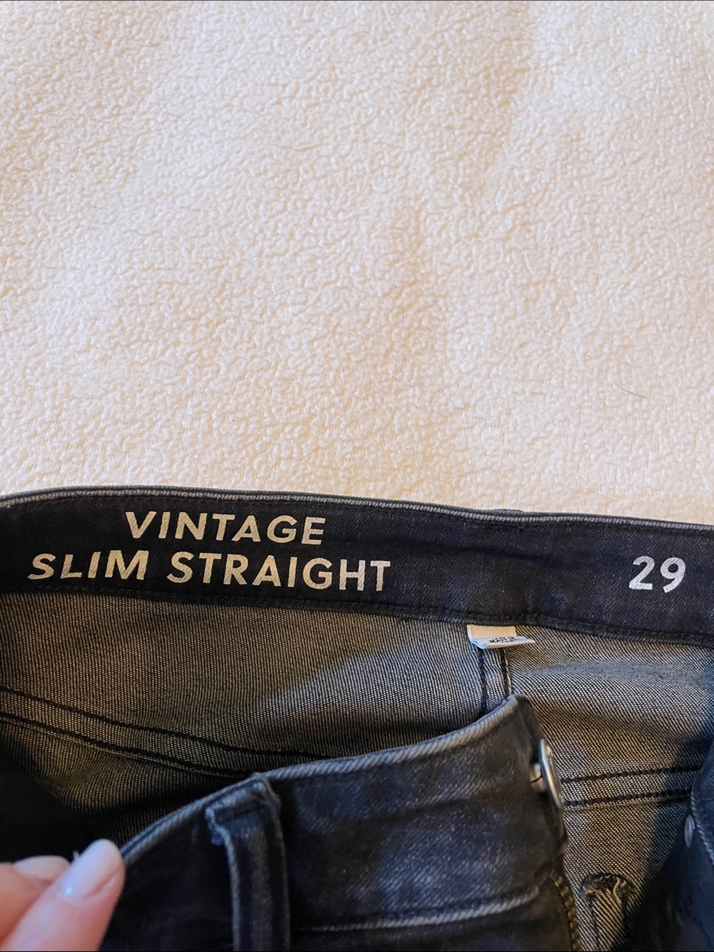 Jcrew Vintage Slim Straight Jeans- washed black